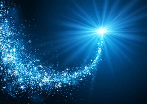 Blue Star Fantasy Background Dream Blue Starlight Background Image