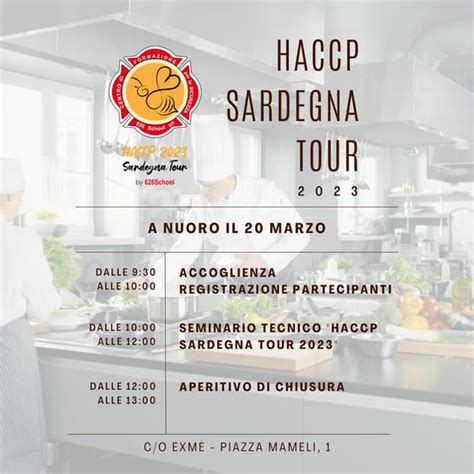 Nuoro Marzo Seconda Tappa Del Haccp Sardegna Tour Corsi On