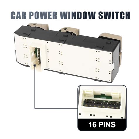 X AUTOHAUX Interruptor de ventana eléctrica del lado del conductor