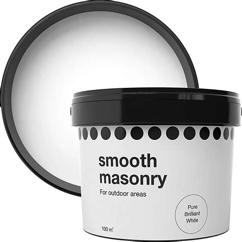 Pure Brilliant White Smooth Matt Masonry Paint 10l At Bandq