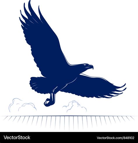 Flying eagle Royalty Free Vector Image - VectorStock