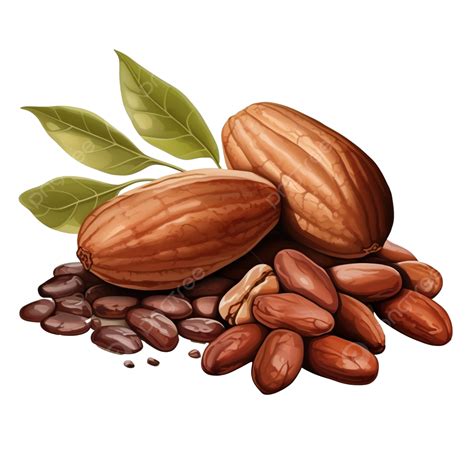 Cacao Granos De Cacao Ilustración Png PNG dibujos Insignia Frijol