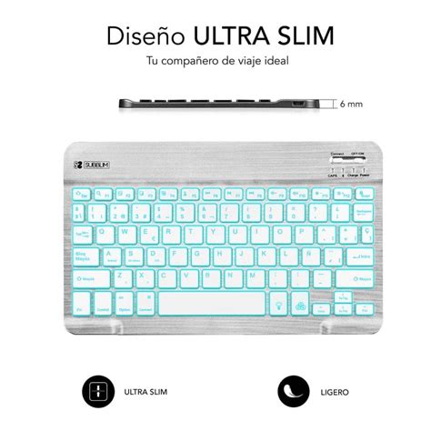 Subblim Smart Backlit Teclado Bluetooth Prateado PcComponentes Pt