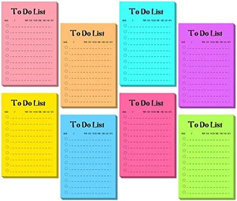 Amazon Zadanle Pack To Do List Sticky Notes Sheets Lined