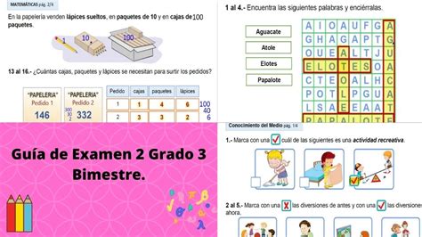 Gu A De Examen Grado Bimestre Youtube