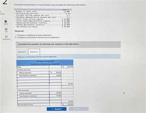 Solved Prepare A Traditional Income Statement And A