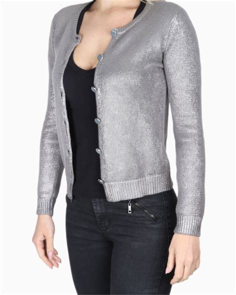 Cardigan Chloe Original Tric Metalizado Prata Feminino