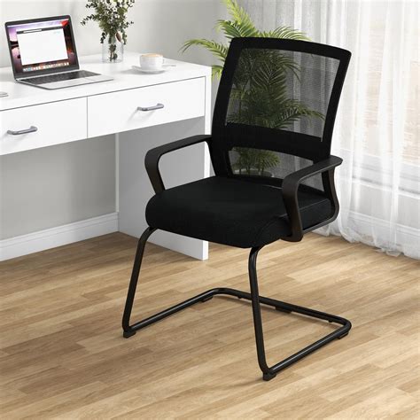 Giantex Office Guest Chair Conference Reception Chair Wlumbar Suppor