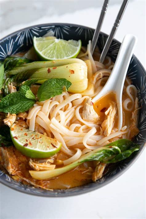 Thai Chicken Curry Noodle Soup Recipe The Forked Spoon