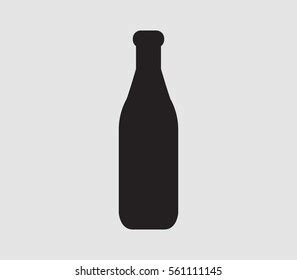 Black Silhouette Champagne Bottle Iconography Vector Vector De Stock