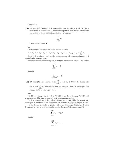 Pp Soluzioni Esercizi Domanda A Punti Si Consideri Una