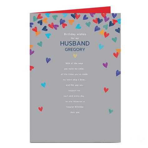 Buy Personalised Birthday Card - Husband Verse, Birthday Wishes for GBP ...