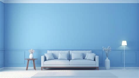 Premium Photo | Decor blue room background