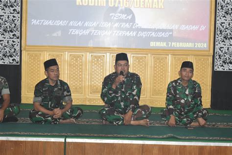 Keluarga Besar Kodim Pemalang Peringati Isra Miraj Nabi Muhammad SAW