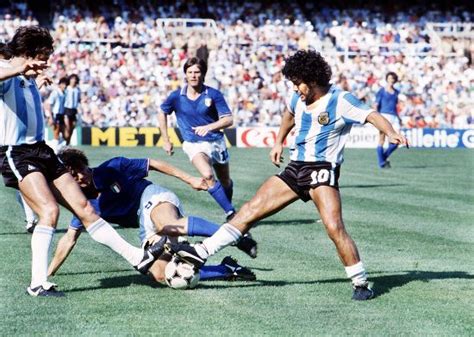 Diego Maradona Argentina Argentina V Italy Editorial Stock Photo ...