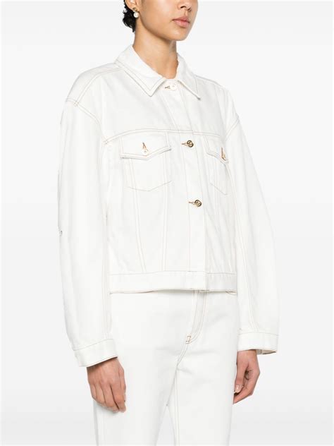 Jacquemus La Veste De N Mes Denim Jacket White Farfetch Uk