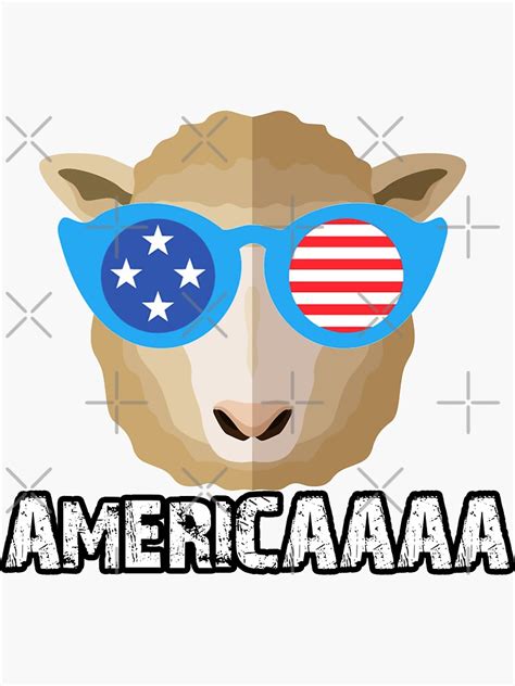 Patriotic Sheep Th Of July Usa American Flag Funny Sheep Americaaa