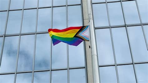 The Pride Flag Flown Over The Franklin County Complex For The First