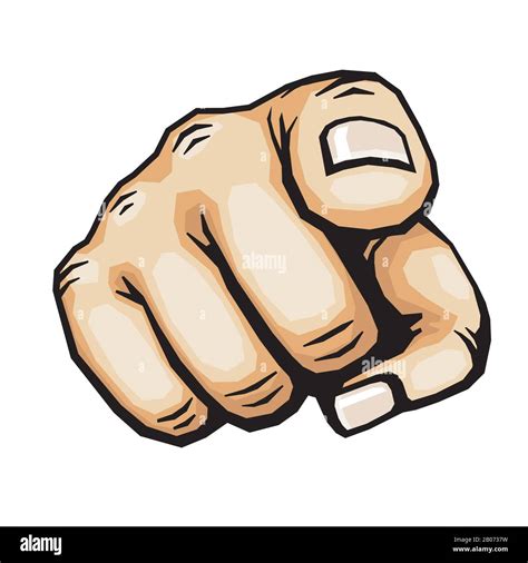 Hand Pointing Finger Pointing Vector Illustration Human Arm Gesture