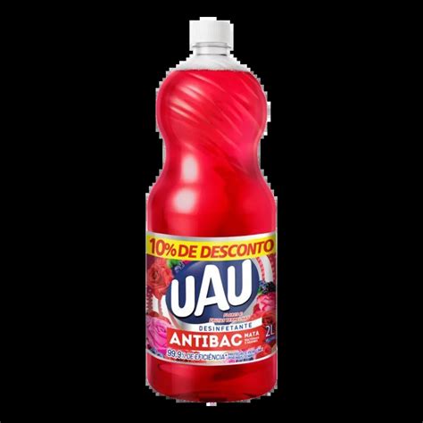 Desinfetante Antibac Uau Flores E Frutas Vermelhas 2L JN Fraldas