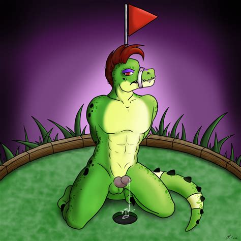 Rule 34 Alligator Tail Animatronic Anthro Background Biceps Body Markings Boner Cjsj