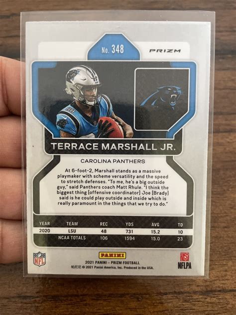 Panini Prizm Terrace Marshall Jr Red White Blue Rookie Rc