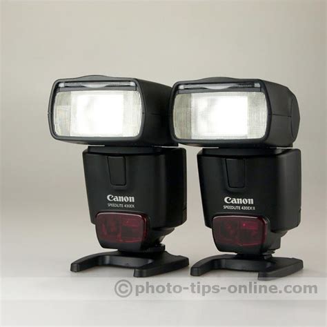 Canon Speedlite Ex Vs Canon Speedlite Ex Ii Front Angle View