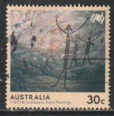 Australia Sc Used Vf Single Rock Paintings