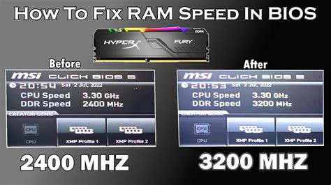 How To Fix RAM Speed In BIOS MSI XMP Profile Enable How To Change