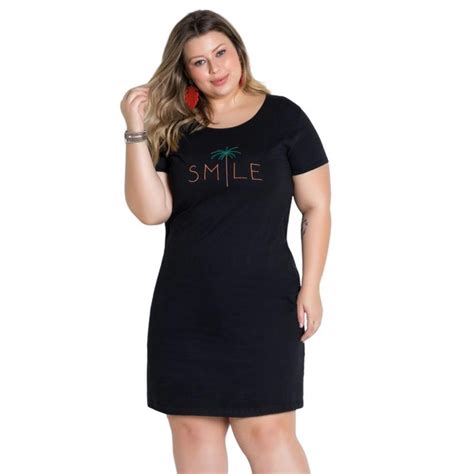 Vestido Preto Plus Size Com Vazado Nas Costas Shopee Brasil