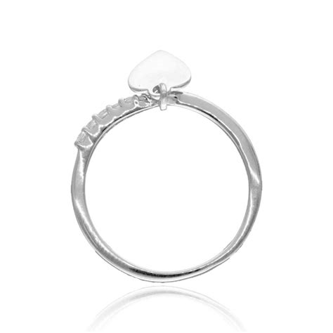 Bague Pampille Coeur AÉLYS Argent 925 1000 Blanc AE BA6OZ0202 Aelys