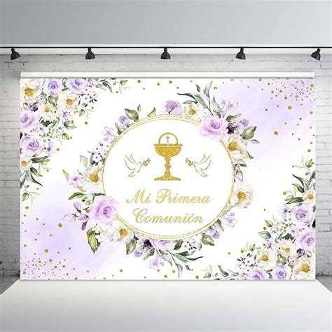 Amazon Mehofond X Ft Girls Baptism Backdrop Mexican Mi Primera