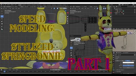 Speed Modeling Stylized SpringBonnie Part 1 2 YouTube