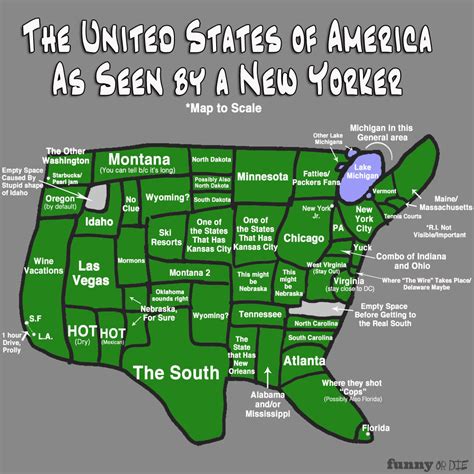 The Map Of America As Seen By A New Yorker America Fuck Yeah Know Your Meme