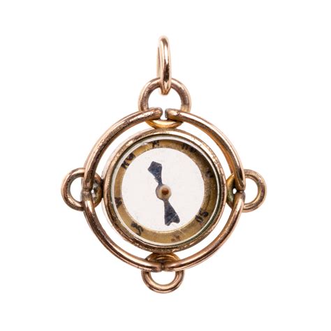 Victorian Compass Pendant Bell And Bird