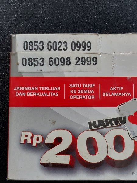 Jual Nomor Cantik Telkomsel Kartu As G Lte Triple Ekor Rapih