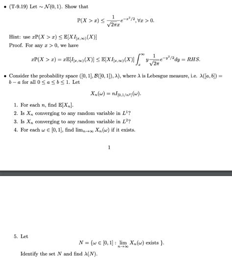 NotatIVIIS Let Xn For N 1 And X Be Random Variables Chegg