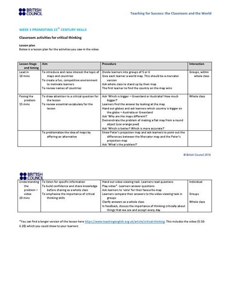 1 8 Critical Thinking Activities Pdf Pdf Lesson Plan Critical Thinking