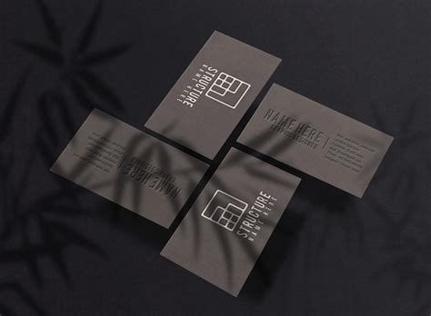 Premium PSD | Luxury business cards embossed mockup