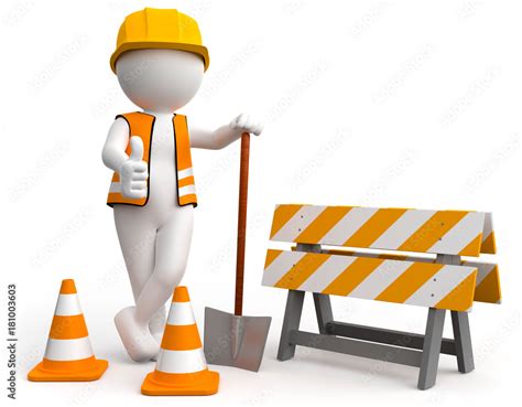 D M Nnchen Baustelle Stock Illustration Adobe Stock