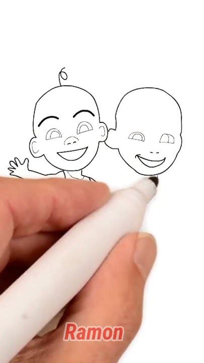 How To Draw Upin And Ipin Cartoon Shorts Youtube