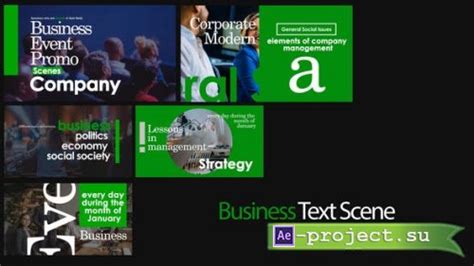 Videohive Business Titles Scenes Project For After