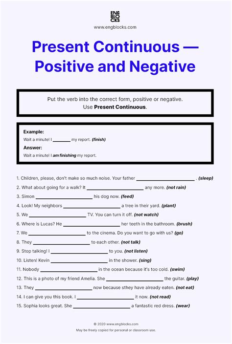 Present Continuous Worksheet Present Continuous Tense Simple Present