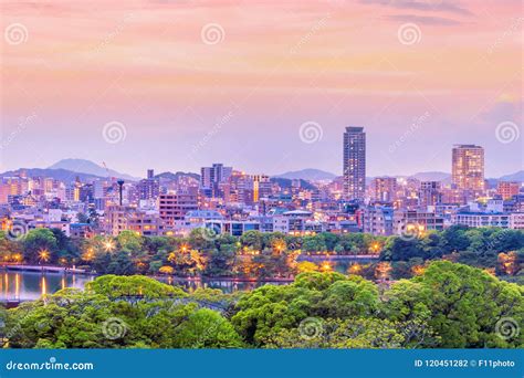 Fukuoka City Skyline in Japan Stock Photo - Image of scenery, japanese ...