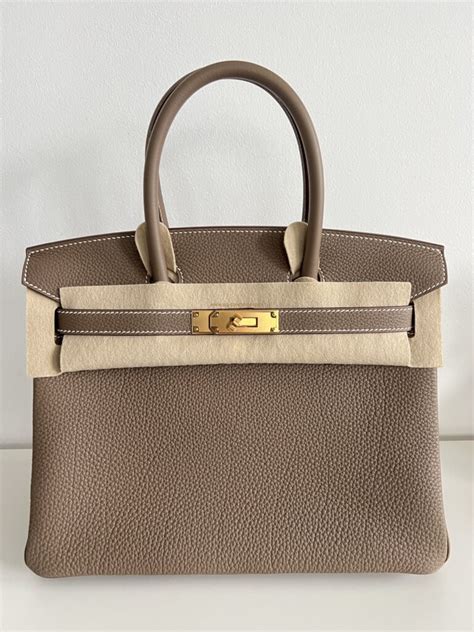 Herm S Birkin Etoupe Togo With Gold Hardware Ag Concierge Fzco