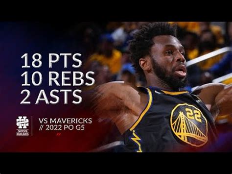 Andrew Wiggins Pts Rebs Asts Vs Mavericks Po G Youtube