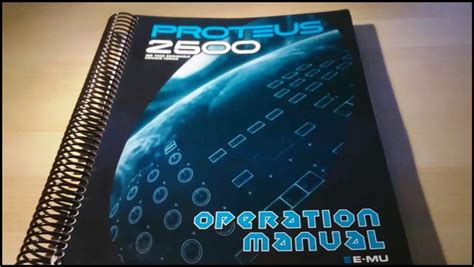 EMU Proteus 2500 Manual Review Of Programming Possibilities Shown In