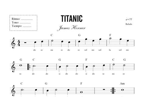 Top 75 Imagem Partitura Titanic Flauta Para Niños Vn