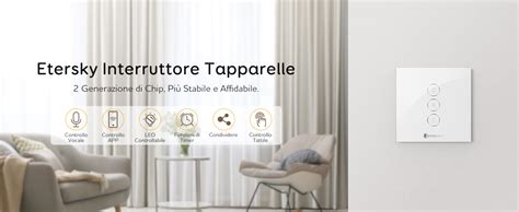 Interruttore Wifi Per Tapparelle Etersky Touch Switch Smart Per Motori