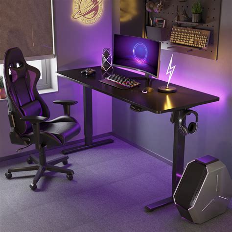 Inbox Zero Ein Height Adjustable Standing Gaming Desk | Wayfair